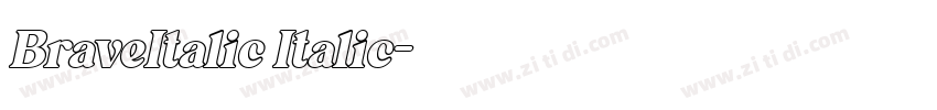 BraveItalic Italic字体转换